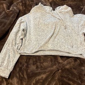 Long sleeve, crop top with hoodie